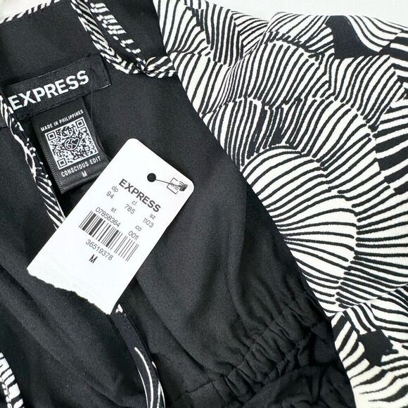 Express Dress Womens Medium Black Floral Bloomcore Sleeveless Maxi NWT beachy - Picture 9 of 9